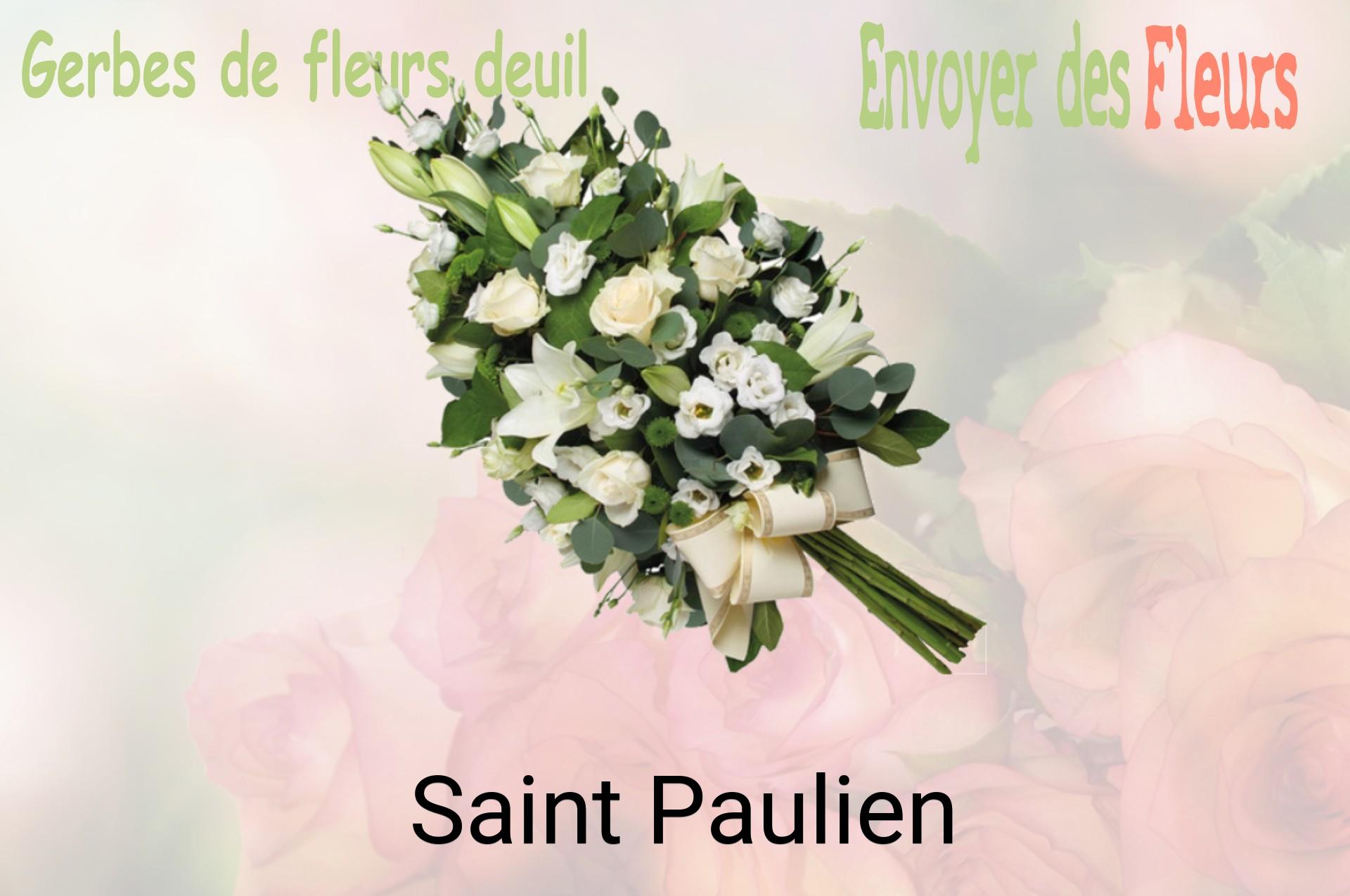 Gerbe de fleurs de deuil livrée à Saint-Paulien